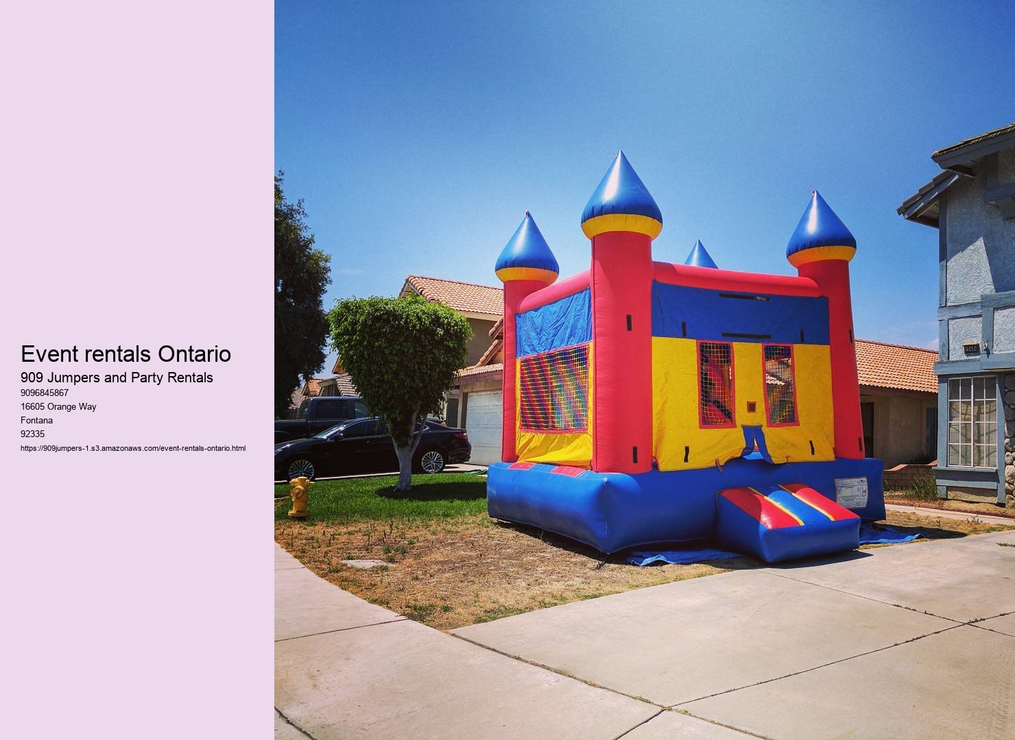 Event rentals Ontario 