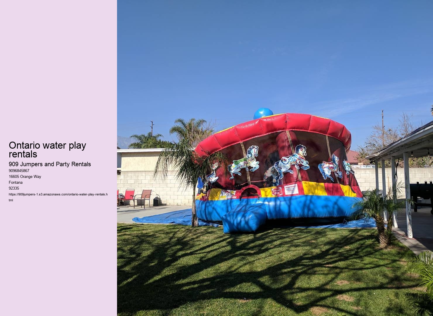 Ontario water play rentals