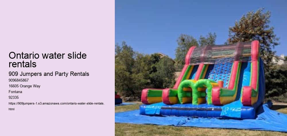 Ontario water slide rentals