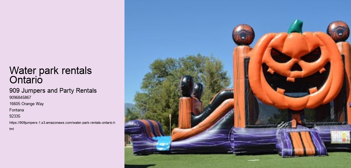 Water park rentals Ontario 